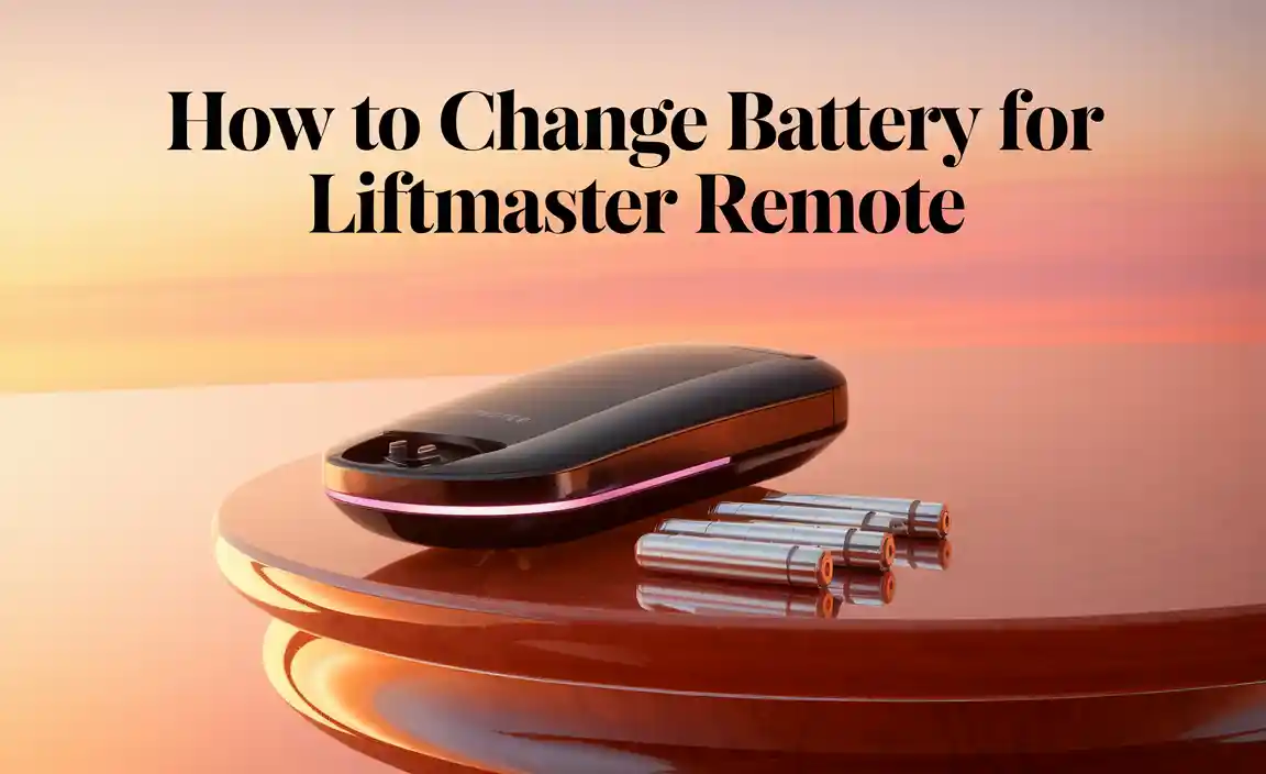 How To Change Battery For Liftmaster Remote