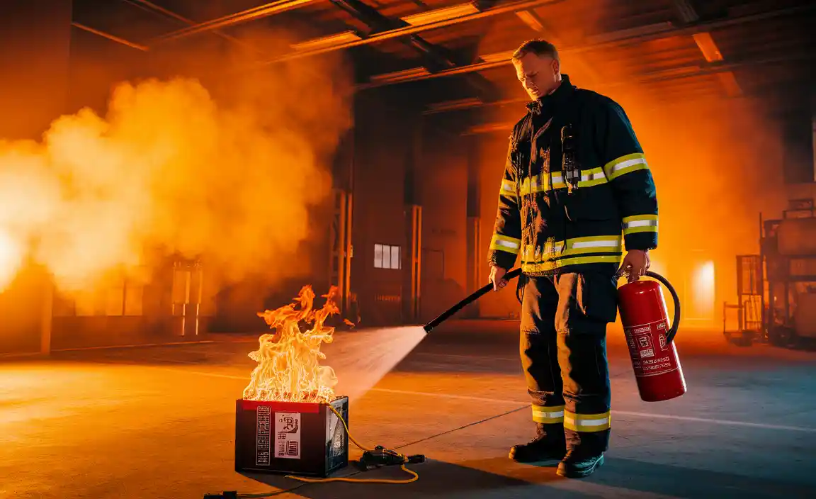 How to Properly Use a Fire Extinguisher on Lithium Batteries