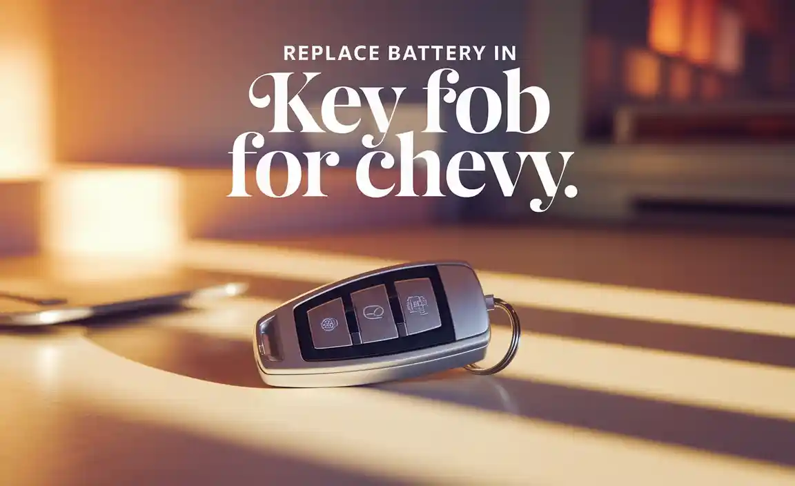 Replace Battery In Key Fob For Chevy