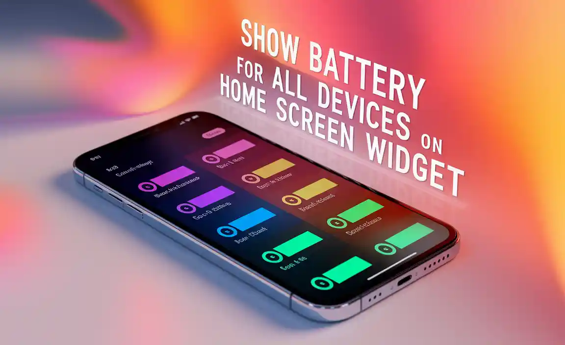 Show Battery For All Devices On Home Screen Widget