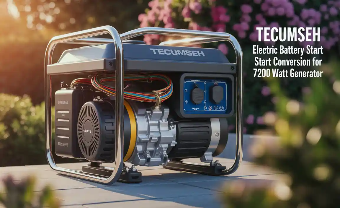 Tecumseh Electric Battery Start Conversion For 7200 Watt Generator