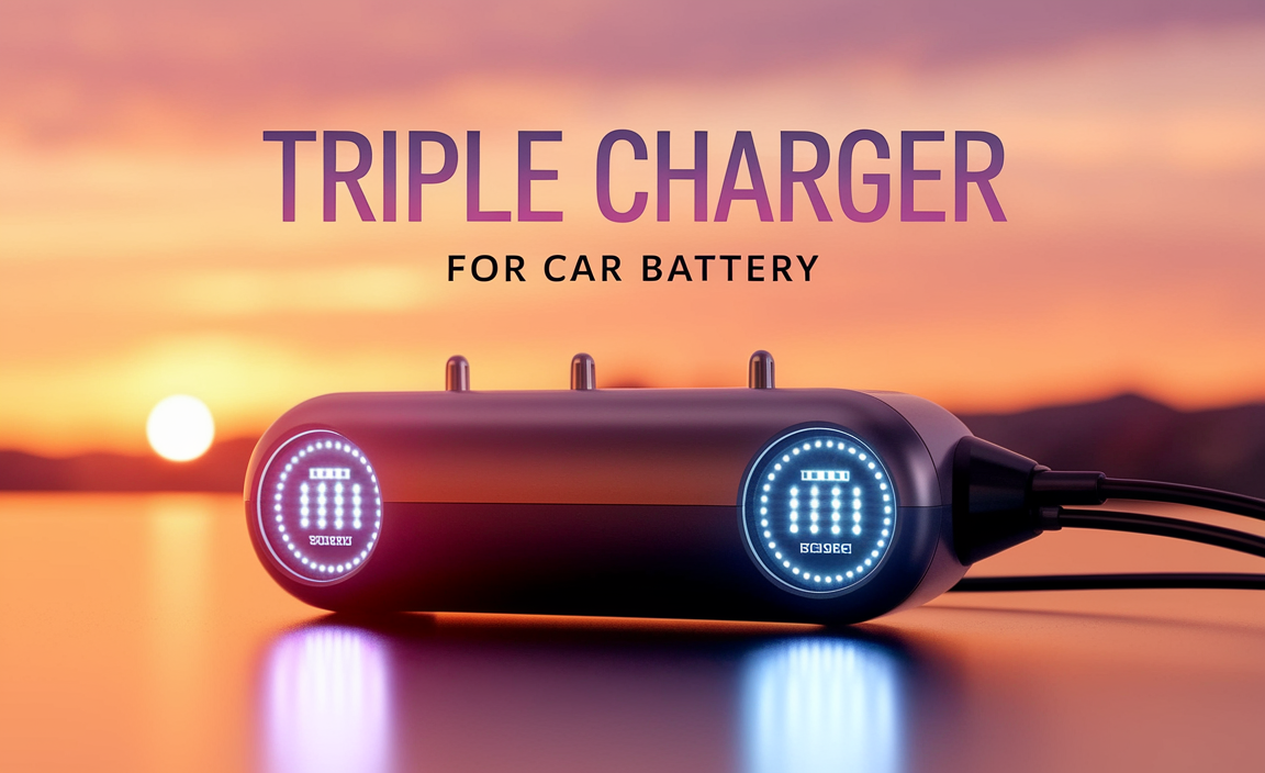 Triple Charger For Car Battery