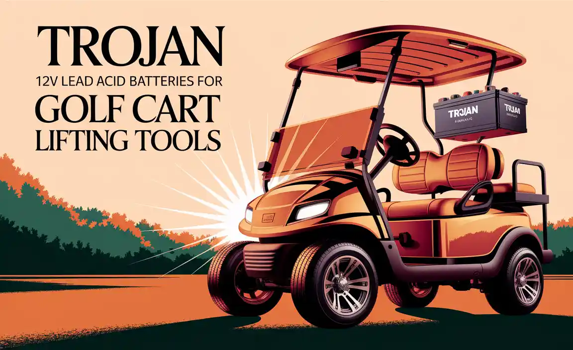 Trojan 12V Lead Acid Batteries For Golf Cart Lifting Tools