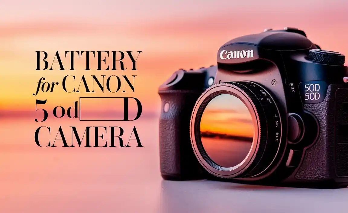 Understanding the Canon 50D Battery Requirements