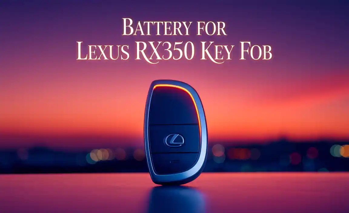 Understanding the Lexus RX350 Key Fob