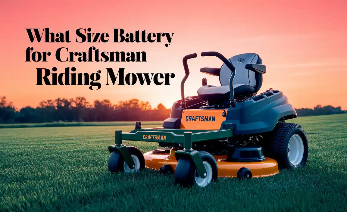 What Size Battery For Craftsman Riding Mower