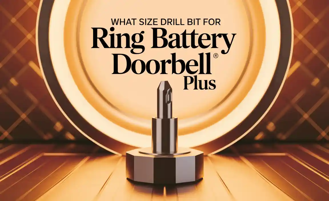 What Size Drill Bit For Ring Battery Doorbell Plus