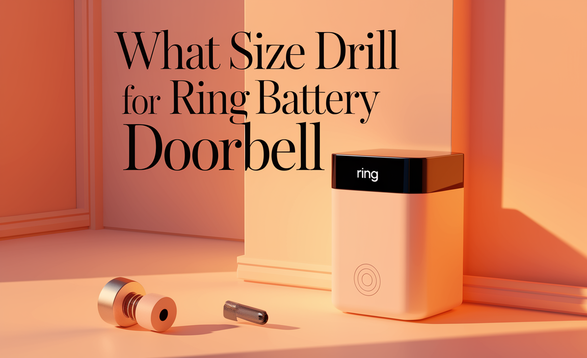 What Size Drill Bit For Ring Battery Doorbell
