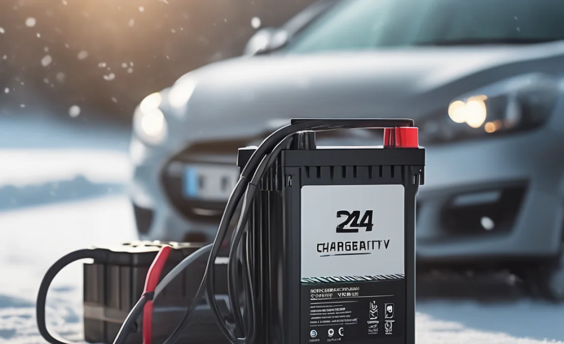 What is charging a 24v car battery for winter in the UK?