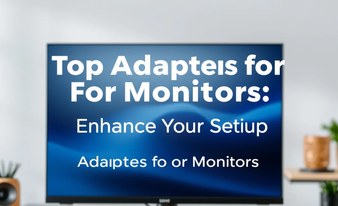 Top Adapters For Monitors: Enhance Your Setup - PowerUpTips